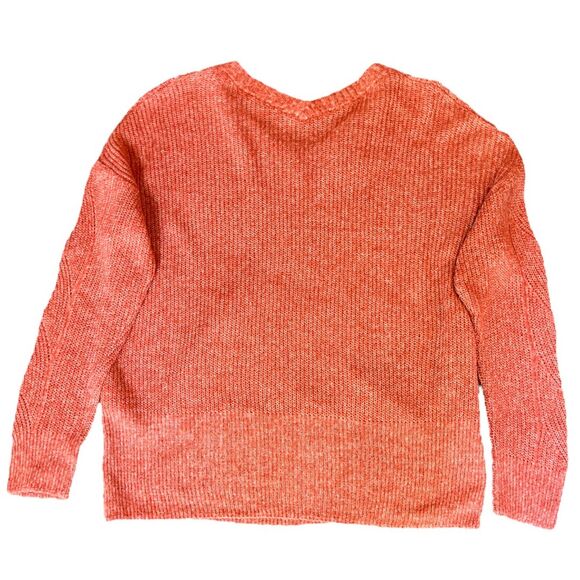 Women's Pullover Cable knit Sweater Sz Small Coral Oversized - Picture 5 of 10